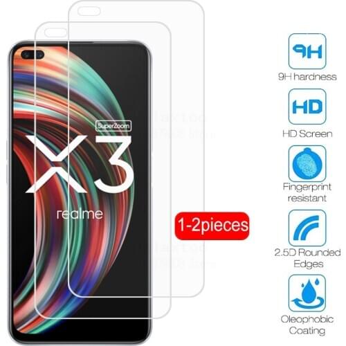 1-2pcs protector Realme X3 SuperZoom Smartphone glass screen protector or OPPO Realme X3 X 3 Super Zoom safety glass films