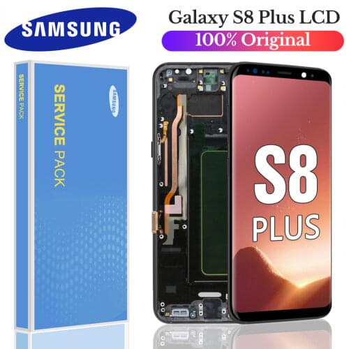 100%Original 6.2'' LCD with frame For Samsung Galaxy S8 Plus G955F G955F G955U Touch Screen S8+ lcd Display Assembly Replacement
