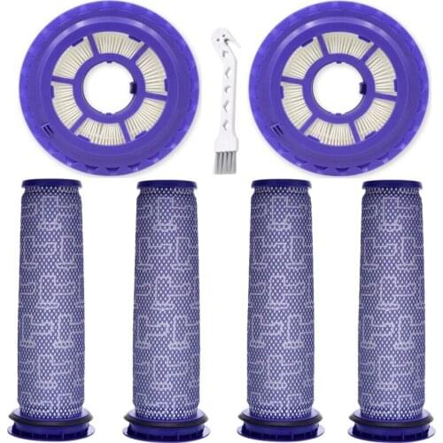 2 Pack Hepa Post Filter & 4 Pack Pre Filter Replacement for Dyson DC41, DC65, DC66 Animal, Multi Floor and Ball Vacuums