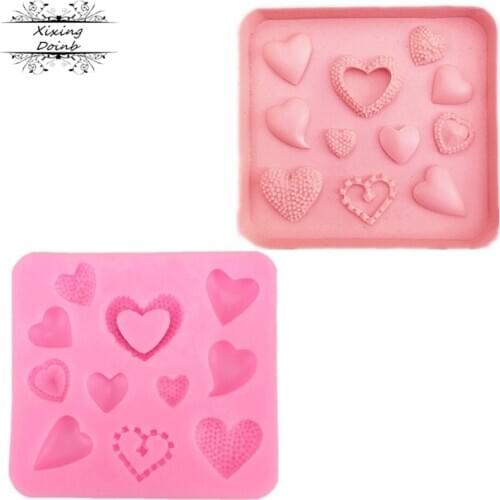 3D love silicone mold cake decoration candy silicone mold chocolate cake mold