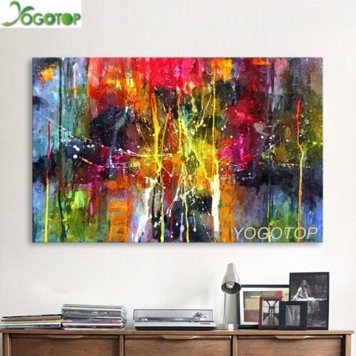 Abstract Painting Colorful Diy diamond painting for Living Room Office Bedroom Modern 5d Square round diamond embroidery YY4488