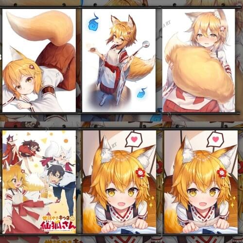 Anime Posters Sewayaki Kitsune No Senko-san Retro Poster Wall Art Canvas Print Painting Bedroom Wall Decoer Home Decor Picture