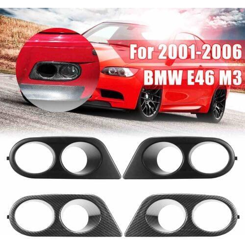 2pcs Car Front Bumper Fog Light Cover Surrounds Air Duct For BMW E46 M3 2001 2002 2003 2004 2005 2006 Car styling