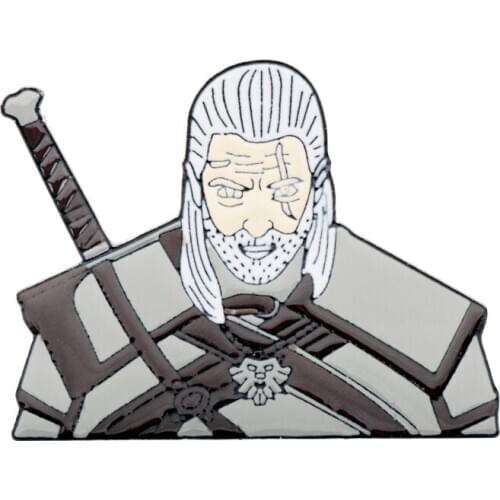 Hot Game The Witch Pins Brooch Metal Enamel Pin on Bags Clothes for Game Player