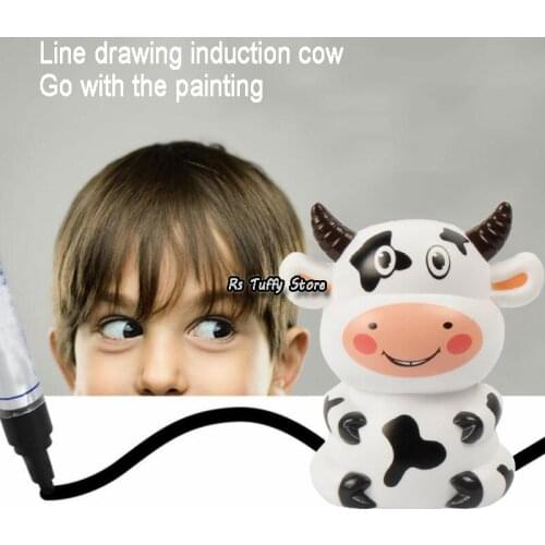 Children Cartoon Scribing Induction Toy Robot Electric Along The Pen Auto-sensing Recognition Walk Indoor Outdoor Party Kid Gift