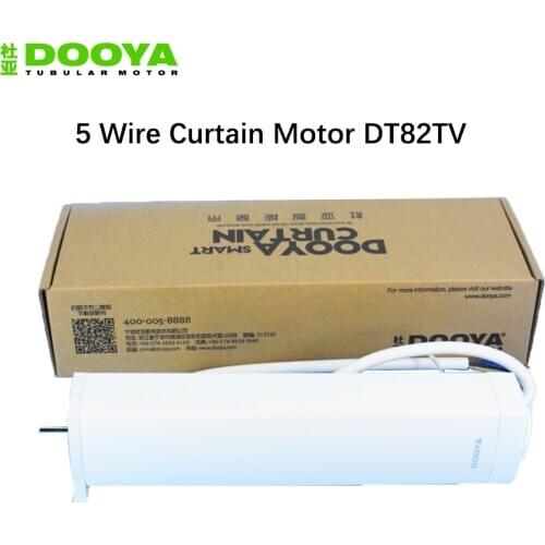 Dooya Electric Curtain Motor DT82TV,5 Wire strong curtain motor RS485 protocol,RF433 Remote Control Curtain motor For Smart home