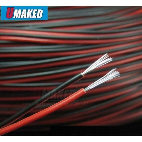 10 Meters 18/20/22/24/26 Gauge AWG Electrical Wire Tinned Copper Insulated PVC Extension LED Strip Cable Red Black Wire