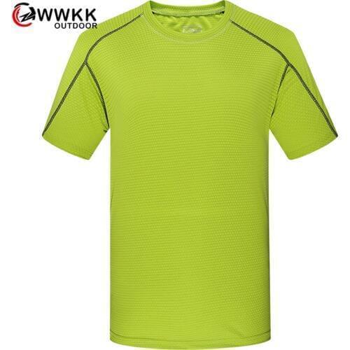 WWKK Couple Solid Color T-Shirt Summer Breathable Breathable Mountaineering Short Sleeve Tops Shirt Casual Tees Hiking T-Shirts