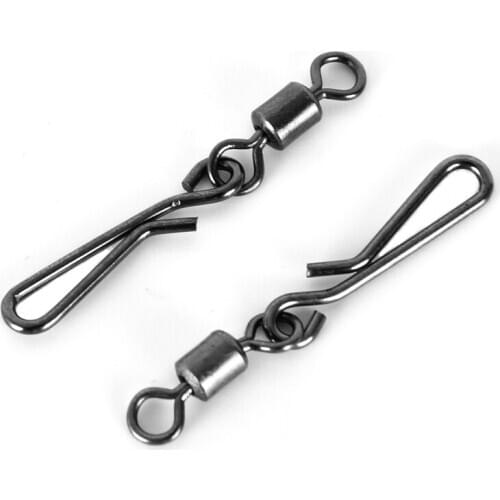 Fishing Swivels Connector 20pcs 2#-12# Interlock Pin Snap Rolling Swivel for Fishhook Lure Carp Fishing Accessories Tackle