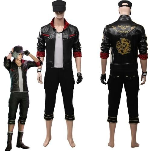 Final Fantasy VII Remake Leslie Kyle Cosplay Costume Men Uniform Jacket Outfit Halloween Carnival Costume Adult