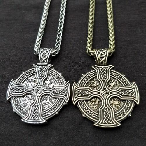 Viking Cross Celts Necklace Irish Druid Pendant cross Amulet Pendant Necklace Solar Cross Celtics Armenian Druid Necklace Talism