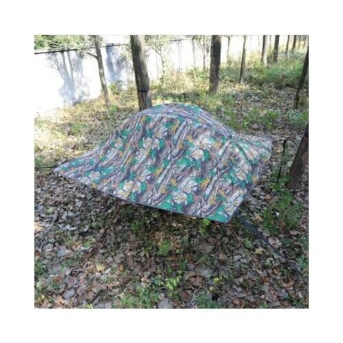 Square flat hammock off-ground tent hanging tree hanging outdoor camping hunting fishing fishing rainproof mosquito portable