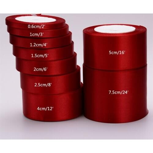 6-10-15-20-25-40-50mm Satin Ribbon White Black Pink Wine Red Blue Purple Green Orange Yellow Brown Gray Ribbon DIY Crafts Fabric