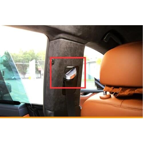 For Maserati Levante 2016 Car-Styling ABS Matte Chrome Safety Belt Cover Trim Accessories 2pcs/set