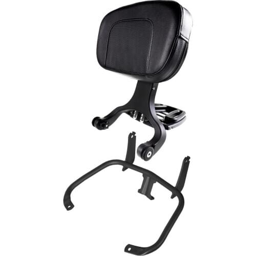 Matte Black Fixed Mount&Driver Passenger Backrest For Vespa Spring Sprint 150 Model