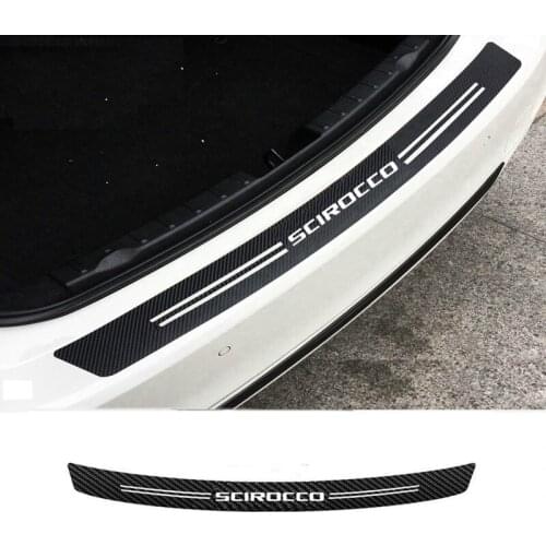 Mutips 3D 5D Carbon fiber Car Trunk bumper Protection sticker Cover Accessories Exterior Decoration Auto For volkswagen SCIROCCO