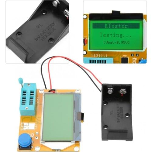 Transistor Tester LCD Graphical Transistor Inductor Capacitor ESR Meter Multifunction Tester