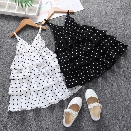 New girls baby fashion dress cake new little girl wave dress summer dress big boy baby V-neck princess dress