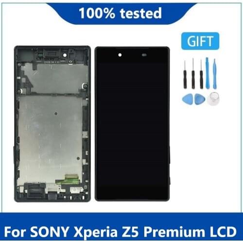 Original Display 5.5"For SONY Xperia Z5 Premium E6883 E6833 E6853 LCD Display Touch Screen Digitizer Assembly Z5 Plus With frame