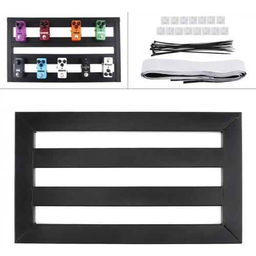 Guitar Pedal Board 47 x 27cm Guitar Pedal Board Setup Bigger Style DIY Guitar Effect Pedalboard with Installation Accessories