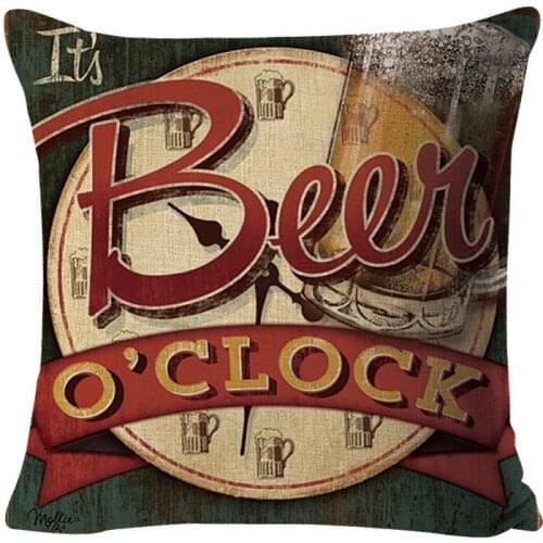 European-style British hand-painted Home letter cushion linen pillow sofa car home accessories