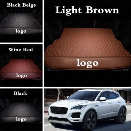 Custom Car Trunk Cargo Liners for Jaguar XJ6 XJ6L I-PACE F-PACE F-TYPE E-PACE XK XJ XJL XE XF Leather Auto Boot Mats with Logo