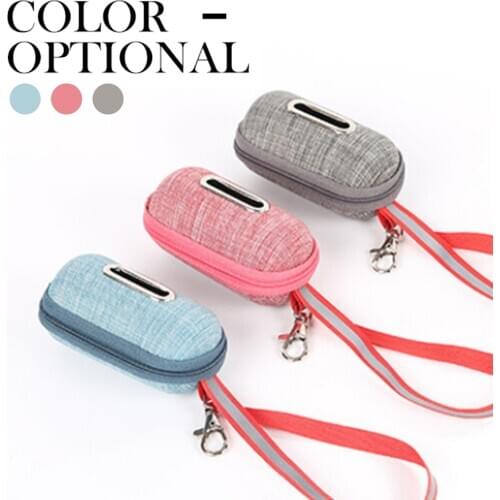 Portable Pet Dog Poop Bag Dispenser Pick-Up Bags Holder With Rope Cleaning Waste Garbage Box