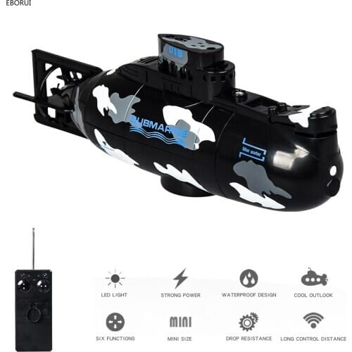 EBORUI ShenQiWei 3311M 6CH Speed Radio Remote Control Submarine Electric Mini RC Submarine Kids Children Toy