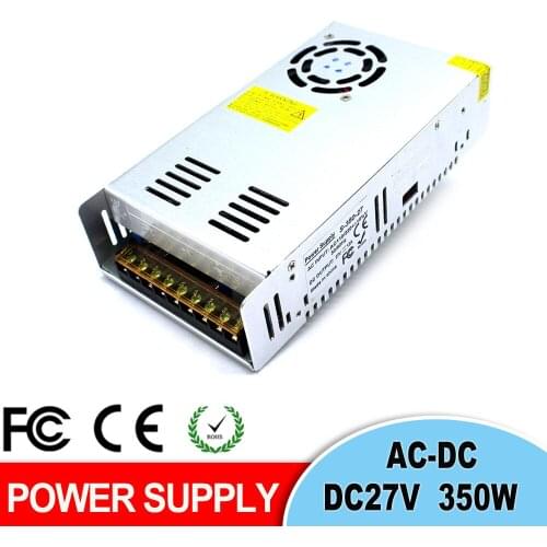 Regulated Switching Power Supply DC 27V 13A 350W Power Adapter Transformer 110V 220V AC to DC27V SMPS For CNC CCTV Motor Printer