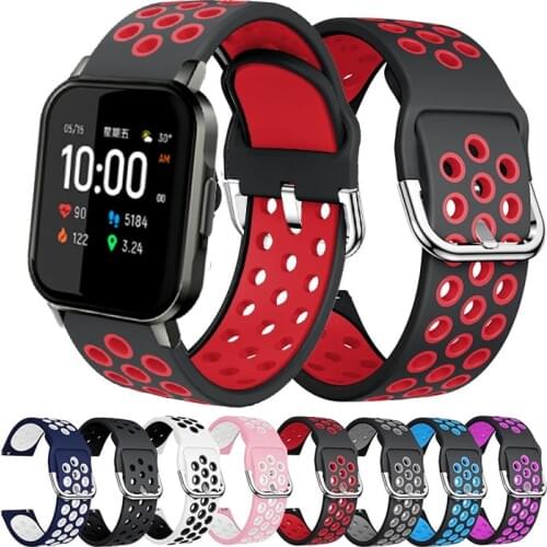 For Huami Amazfit GTS 2 Bip 1s Lite GTR 42mm gts2 Silicone Watchband 20mm Watch Strap Sport Bracelet Wristbands For Haylou LS02