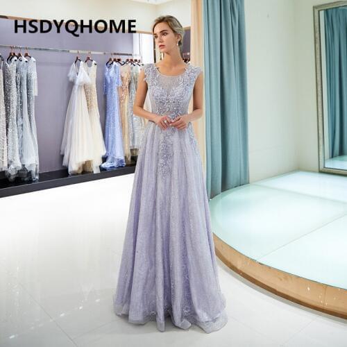 HSDYQHOME High-end luxury A-Line Evening dresses Beading long 3D beading Flower Prom mermaid Sleeveless Party dress