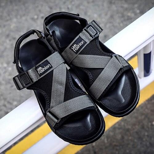 Outdoor Men Sandals Casual Summer Shoes Man Light Soft Comfort Sandalias Breathable Footwear Male Slip-on Open Shoes Big Size 46