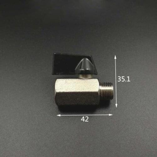 DN8 1/4" BSP Female to MaLe Nickel Plated Brass Ball Valve Temperature 0-120 C Pressure 10 Bar Port Size 7.8mm