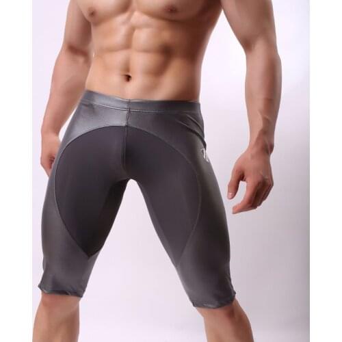 New Brave person male sexy elastic fitness shorts pants men undwear mesh matching homme male gauze Nightclub stage costume