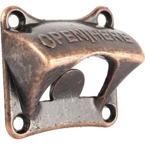 Vintage Beer Bottle Opener Creative Wall-Mounted Corkscrew Bar Pub Beer Soda Top Bottle Opener Rustic Bottle Opener