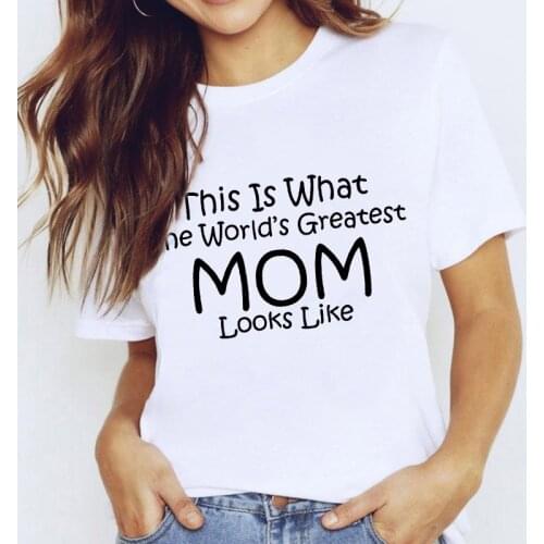 Female T-shirt Summer Cartoon Mom Life Print Tshirts Ladies Retro fashion Women Tee Tops Graphic Short sleeve Tee Shirt femme