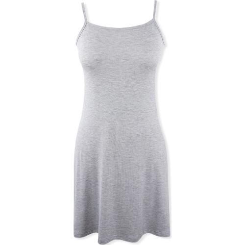 Softwear Elasticity Summer Dresses Gray Sleeveless Backless Spaghetti Strap Modal female Midi Dress Vestidos Basic Casual Dress