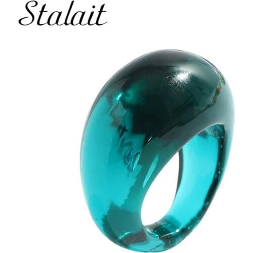 New Colored Glaze Pure Color Rings Big Brand Ring Geometric Jewelry Valentines Womens Rings Love Ring Wholesale Lucki Charm Ring