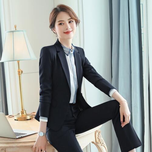 Ladies suit autumn and winter new fashion high-end temperament professional wear wild suit trousers skirt womens two-piece suit