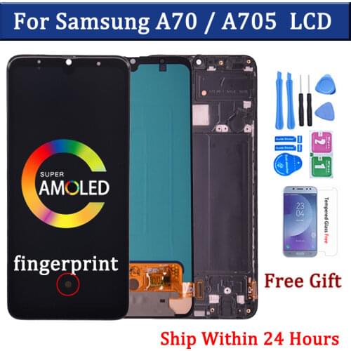 Screen For Super Amoled Samsung A70 Display A705 A705FN A705YN A705F A705GM LCD Touch Screen Digitizer Assembly Replacement