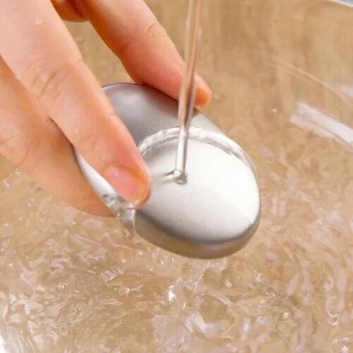 1pcs Stainless Steel Soap Hand Odor Remover Soap Kitchen Garlic Fish Odor Removing Deodorize Eliminating Odor Kitchen Tools