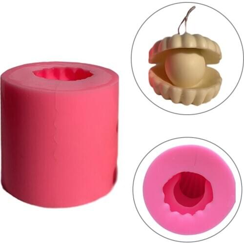 1Pcs 12x10CM Shell Shaped Silicone Candle Mold DIY Handmade Candle Mold Home Party Decoration Candle Making Art Craft 40a