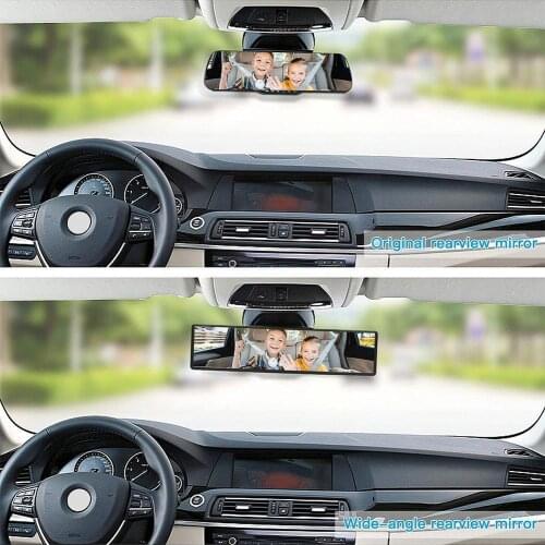 10.6'' 11.8'' Anti Glare Rearview Mirror Wide Angle Rearview Convex Mirror Curve SUV Antiglare Cars 300mm Trucks Panoramic J8N9