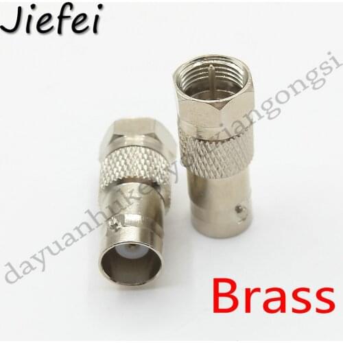 1000X high quality Brass Connector F Type male plug to BNC Female jack RF Coaxial Radio Antenna Adapter Coax Converter Connector