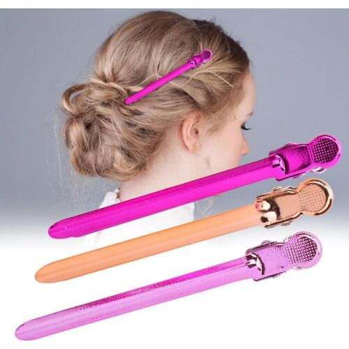 12Pcs Hair Dyeing Styling Clip Hairdressing Stainless Steel DIY Hair Salon Sectioning Hairpins Hair Styling Tool Decoration Set