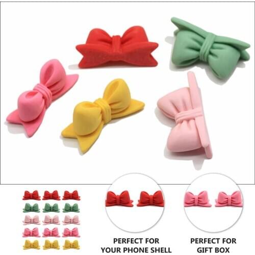 20pcs DIY Bowknots Resin Bowknots Phone Shell Bows DIY Handicraft Accessory