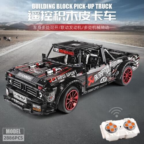 23016 2886Pcs F-150 Ford Mustang Hoonicorn Racing Car Technic MOC 22970 FIT 34316 building block bricks kid toys Christmas gifts