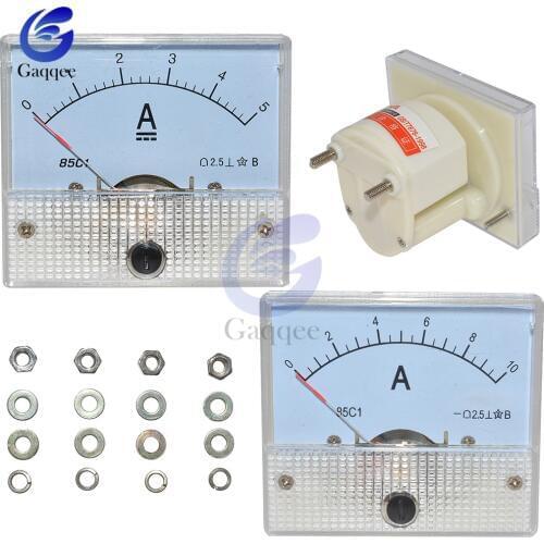 DC Analog Current Meter Panel 5A 10A AMP Gauge Current Mechanical Ammeters 85C1 Amperemeter Amperimetro