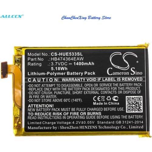 Cameron Sino 1400mAh Battery HB474364EAW for Huawei E5338,E5338-BK