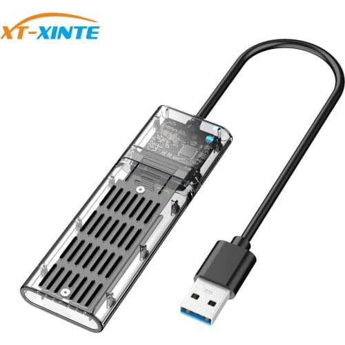 XT-XINTE M2 SSD CASE SATA Chassis M.2 To USB 3.0/Type-C Gen1 SSD Adapter for NGFF PCIE SATA B+M/B-KEY SSD Disk Box M.2 SSD CASE